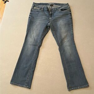 Love Indigo Women's Blue Jeans Embellished Pockets size 18W